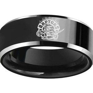 Toronto Raptors Stainless Steel Band Ring